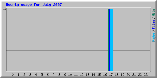 Hourly usage for July 2007