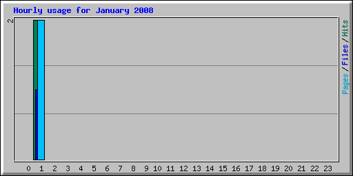 Hourly usage for January 2008