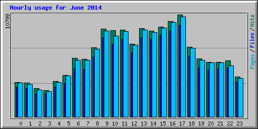 Hourly usage for June 2014