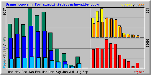 Usage summary for classifieds.cachevalley.com