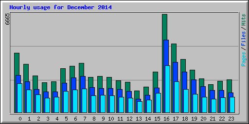 Hourly usage for December 2014