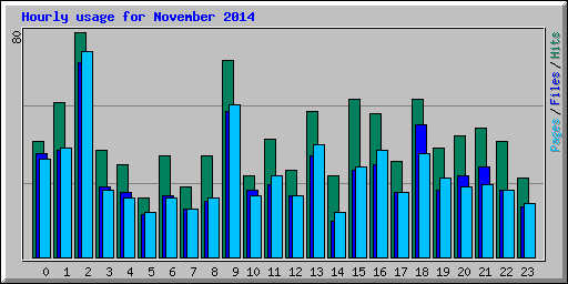 Hourly usage for November 2014