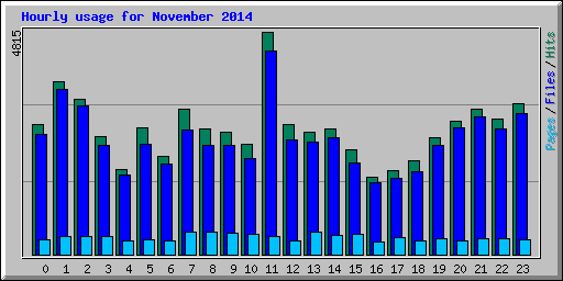 Hourly usage for November 2014