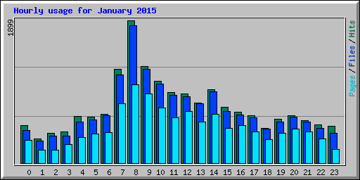 Hourly usage for January 2015