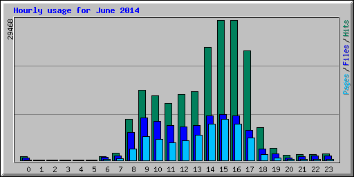 Hourly usage for June 2014
