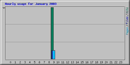 Hourly usage for January 2003