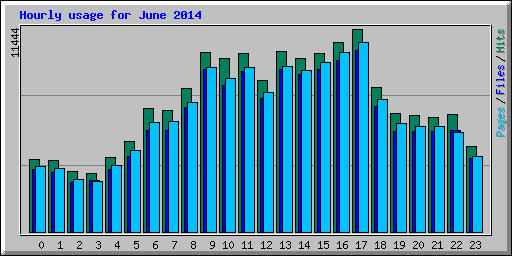 Hourly usage for June 2014