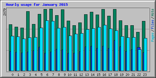 Hourly usage for January 2015