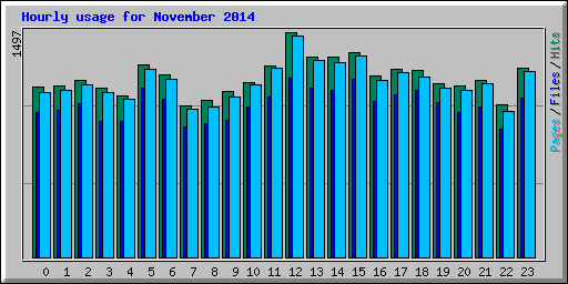 Hourly usage for November 2014
