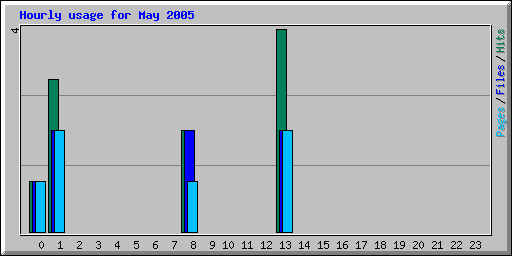 Hourly usage for May 2005
