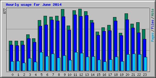 Hourly usage for June 2014