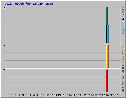 Daily usage for January 2009
