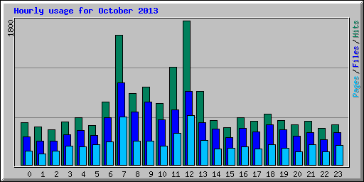 Hourly usage for October 2013