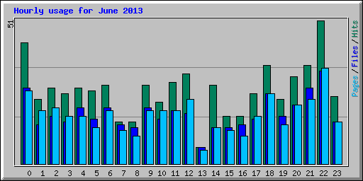Hourly usage for June 2013