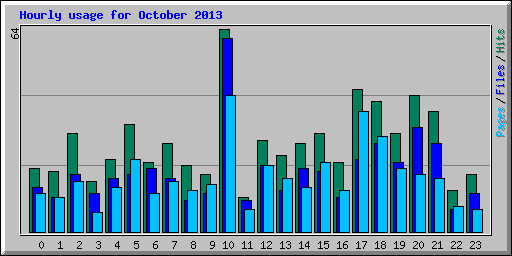 Hourly usage for October 2013