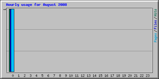 Hourly usage for August 2008