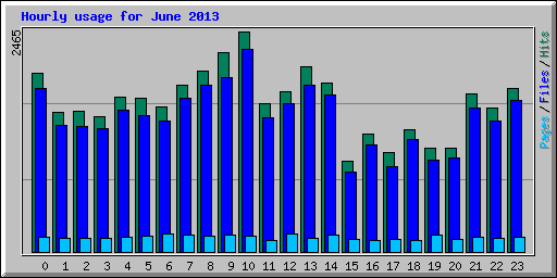 Hourly usage for June 2013