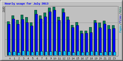 Hourly usage for July 2013