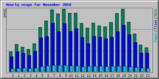 Hourly usage for November 2010