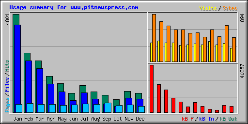 Usage summary for www.pitnewspress.com