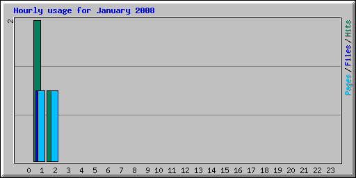 Hourly usage for January 2008