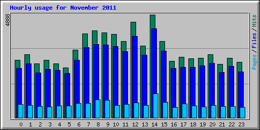 Hourly usage for November 2011