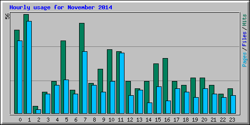 Hourly usage for November 2014