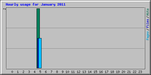 Hourly usage for January 2011